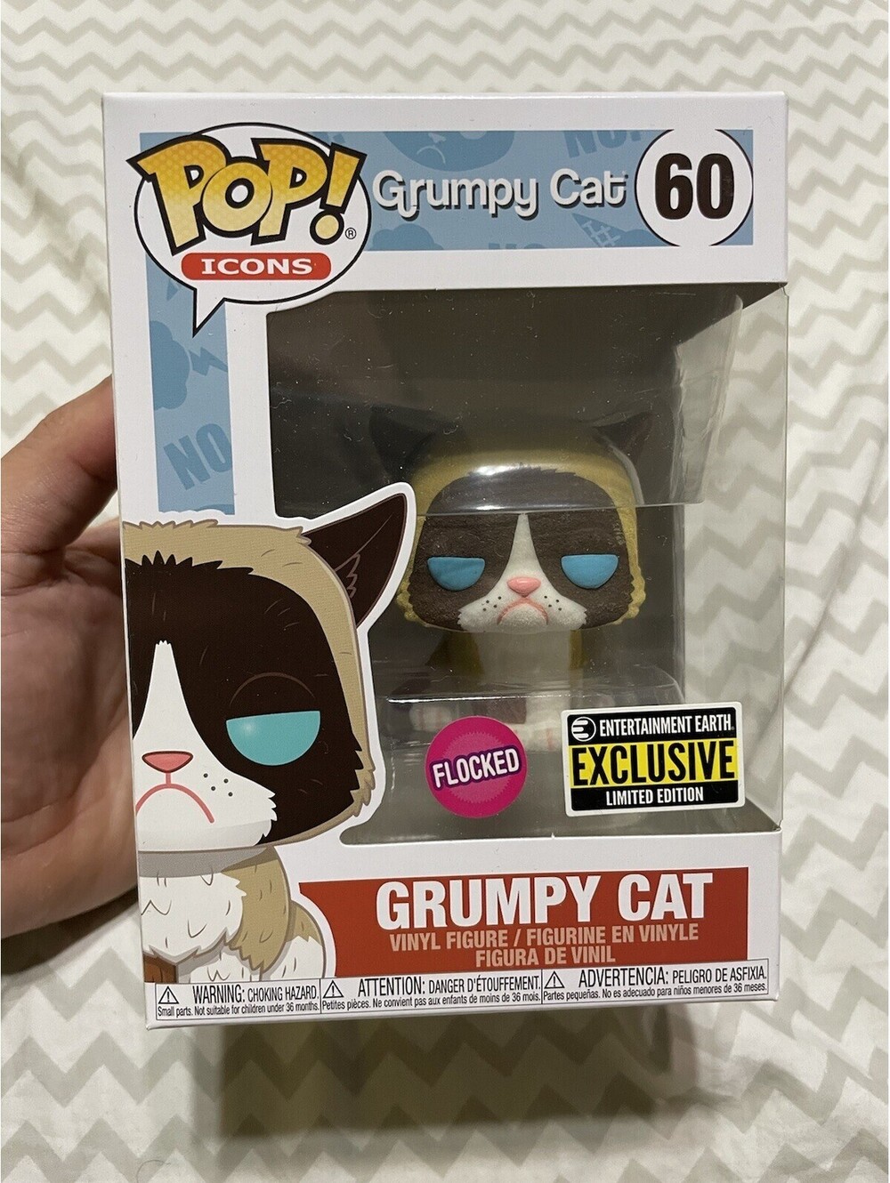 Funko POP! Icons Grumpy Cat Flocked #60 Entertainment Excl + PROTECTOR
